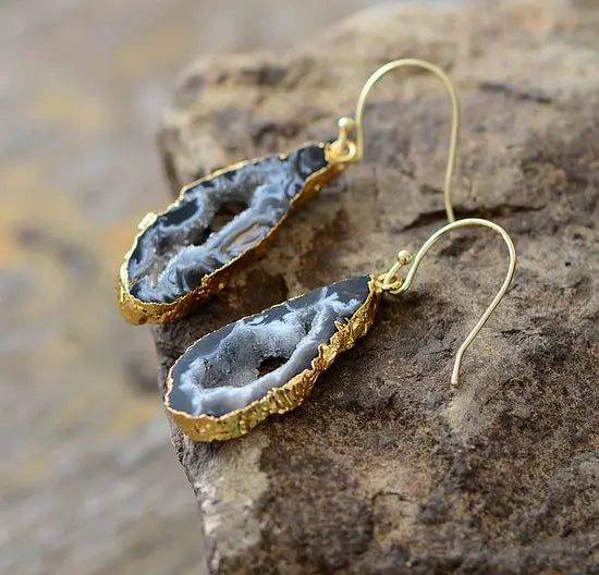 Boho Agate Dropp Örhängen