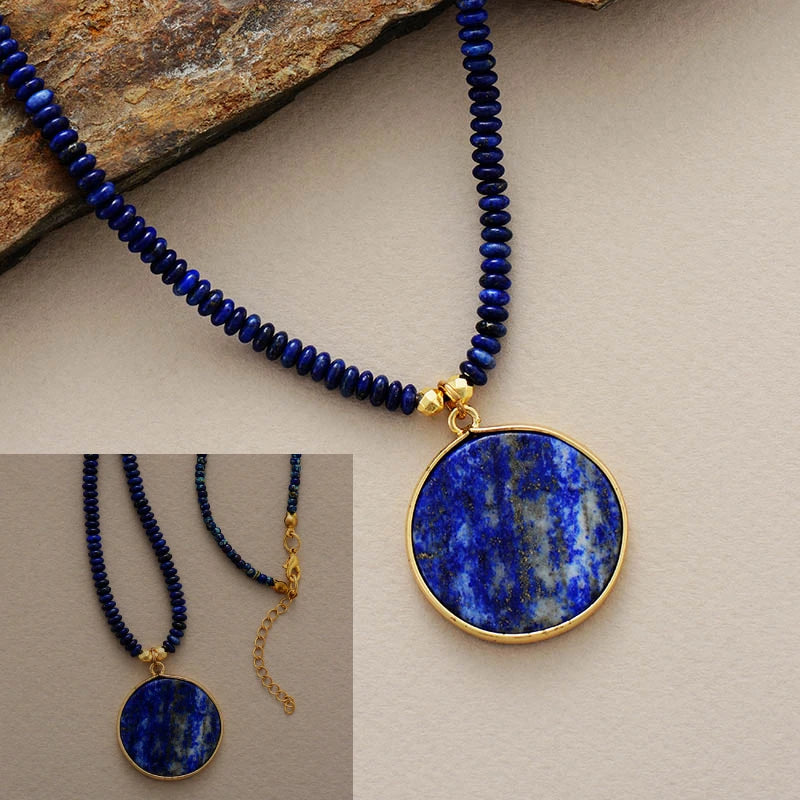Boho Lapis Lazuli Halsband