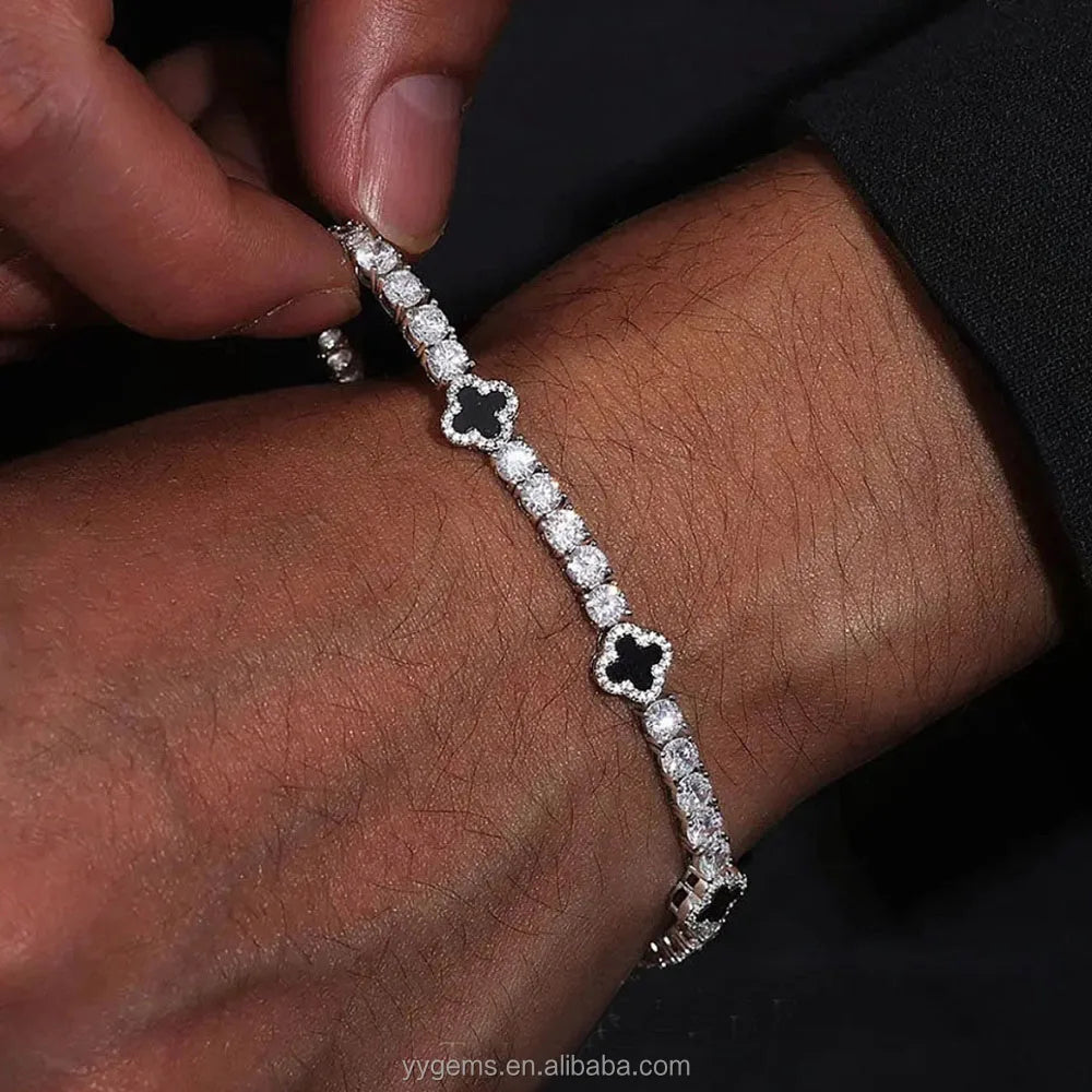 4mm Motif Tennis Armband