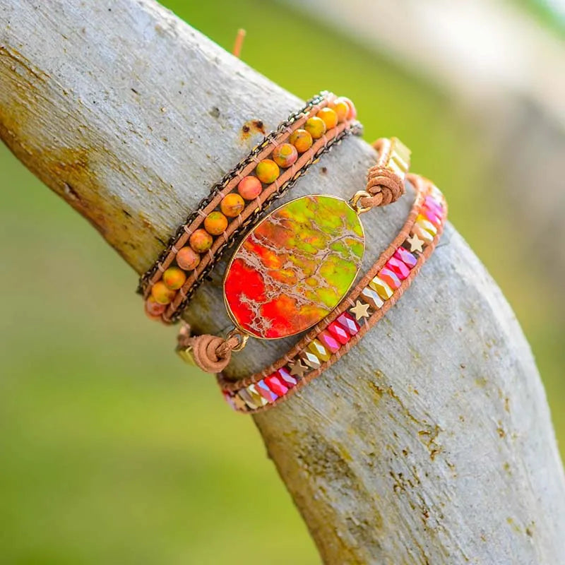 Emperor Jaspis Bohemiskt Armband