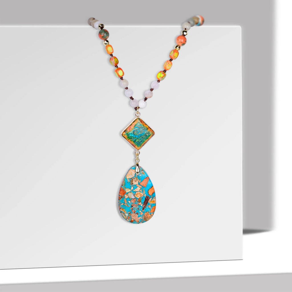 Boho Imperial Jasper Halsband