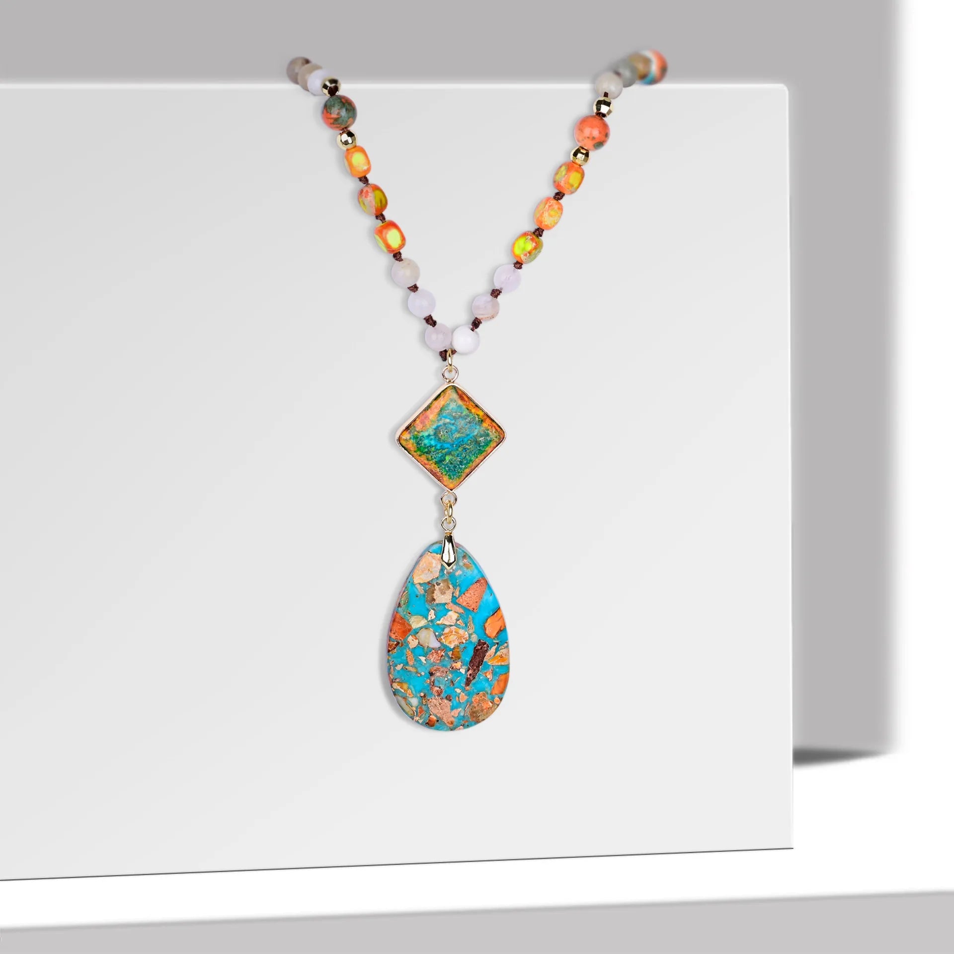 Boho Imperial Jasper Halsband