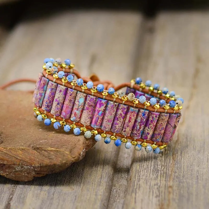 🌀 Boho Emperor Stone & Hematit Armband