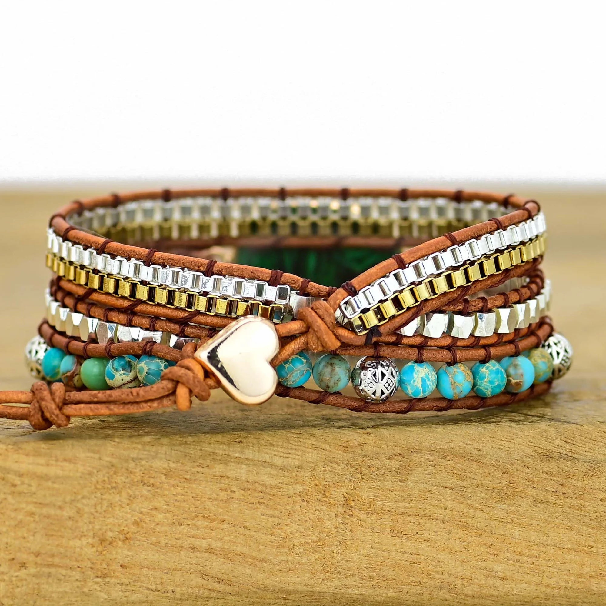 Bohemiskt 3-Lagers Wrap-armband