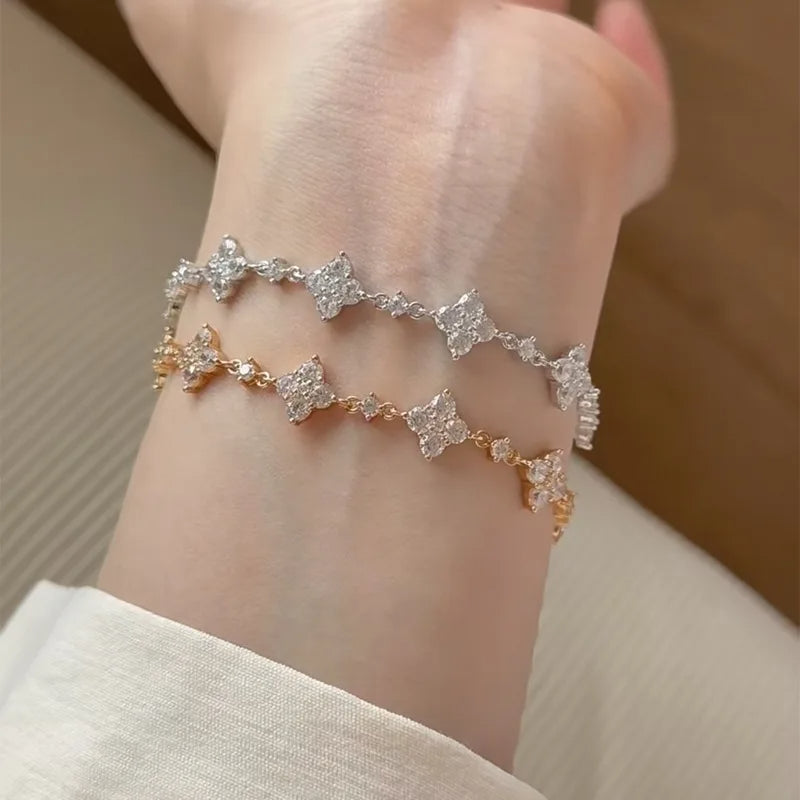 Klöver Zircon Armband