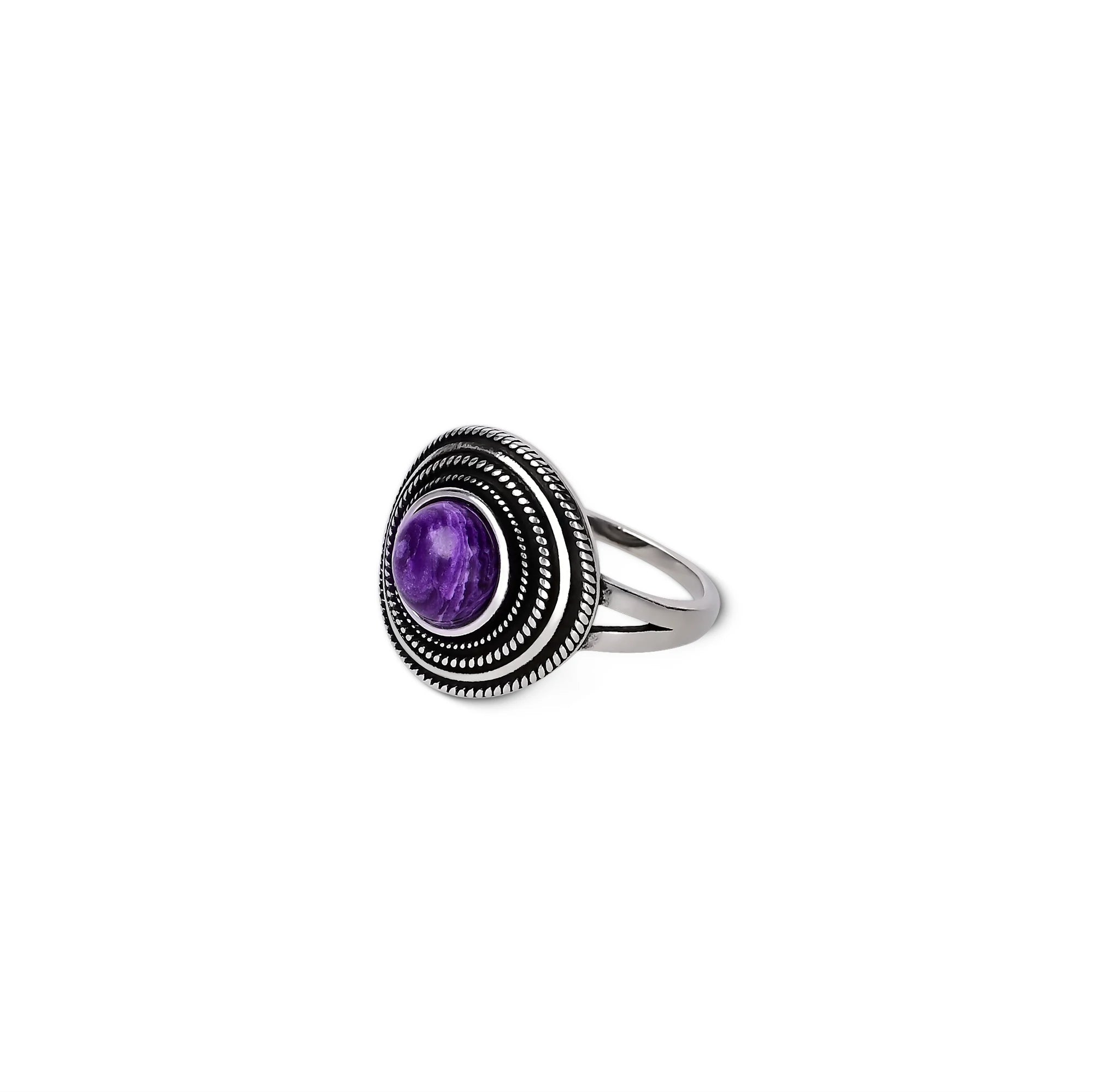 💜 Retro Charoite Ring