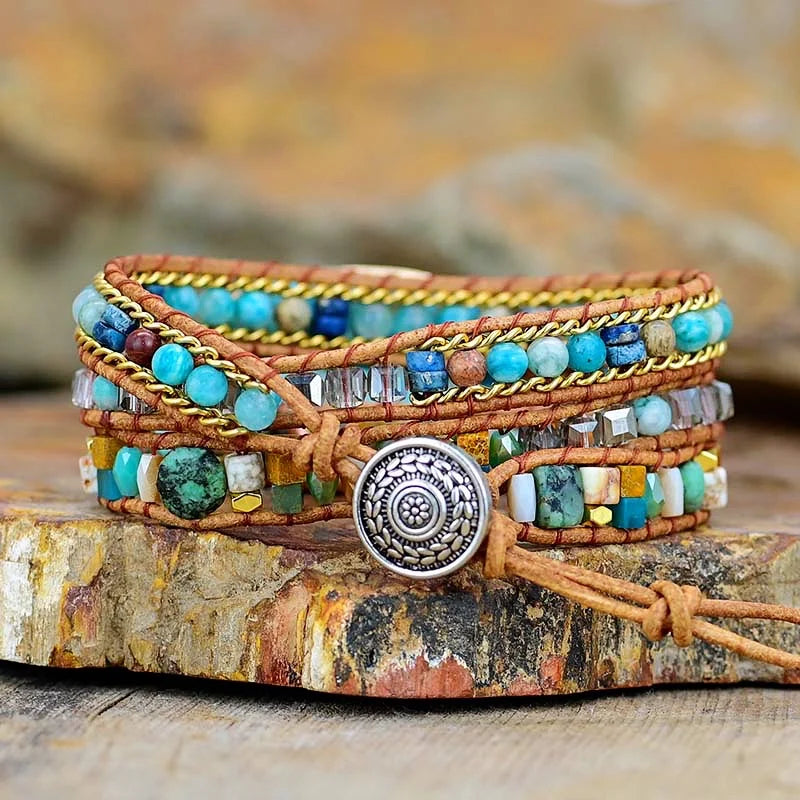 💙 Blått Emperor Boho Armband
