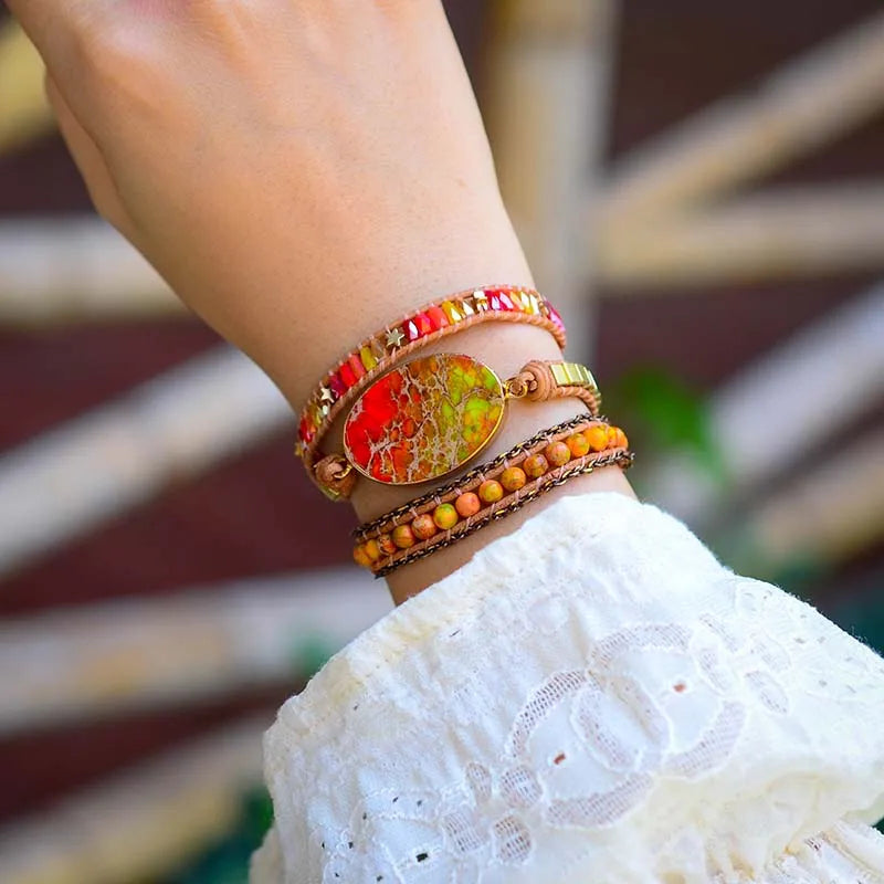 Emperor Jaspis Bohemiskt Armband