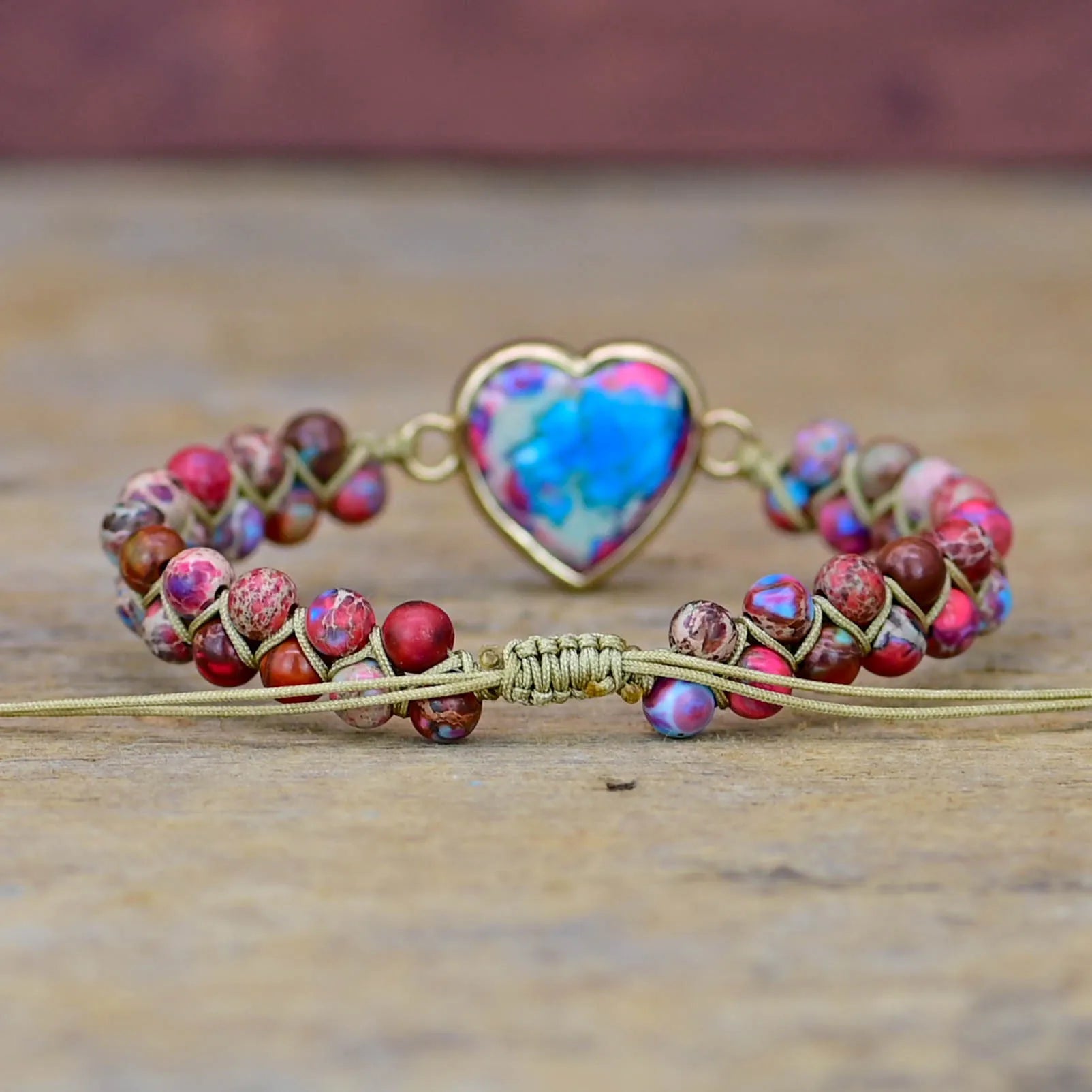 Handgjort Hjärtarmband i Emperor Stenar