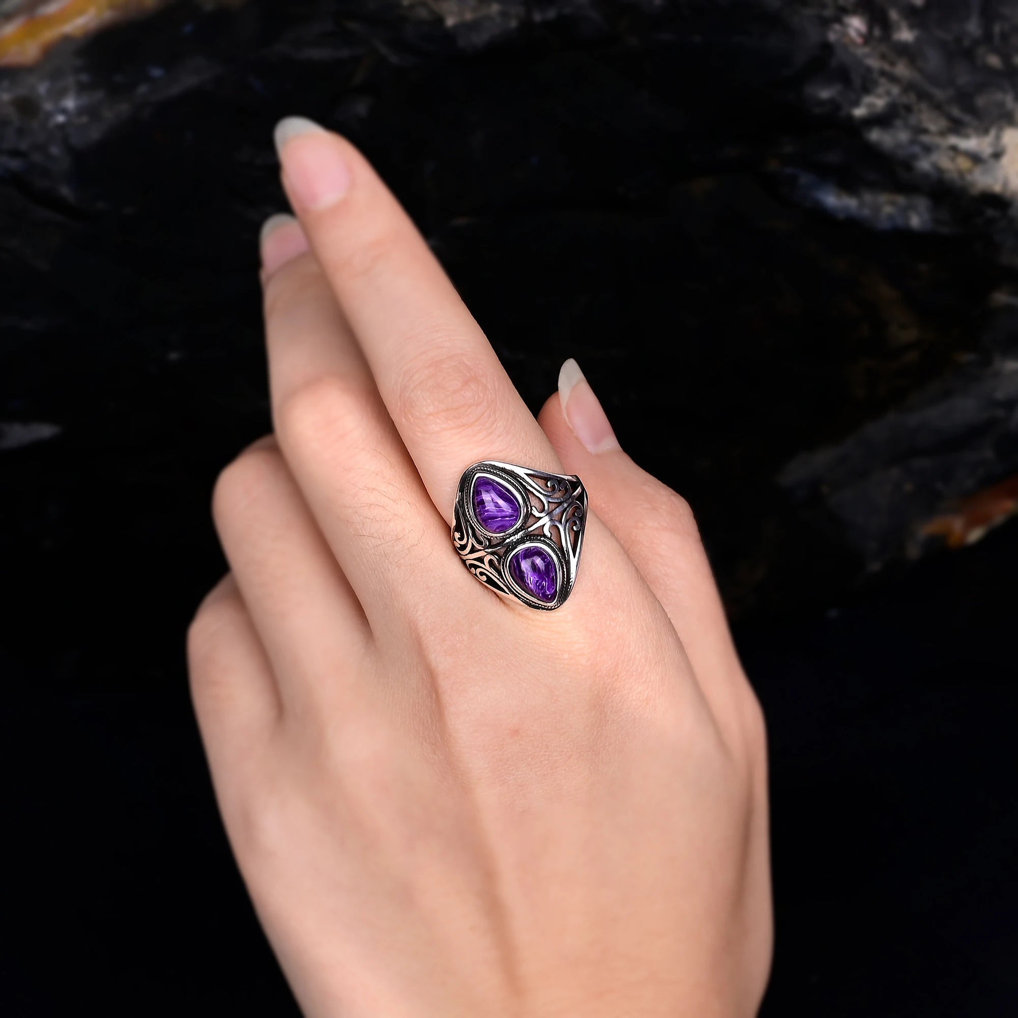 💜 Vintage Charoite Ring