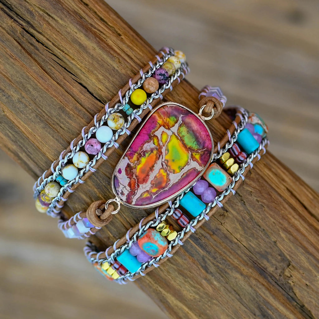 Boho Flerfärgat Emperor Stone Armband