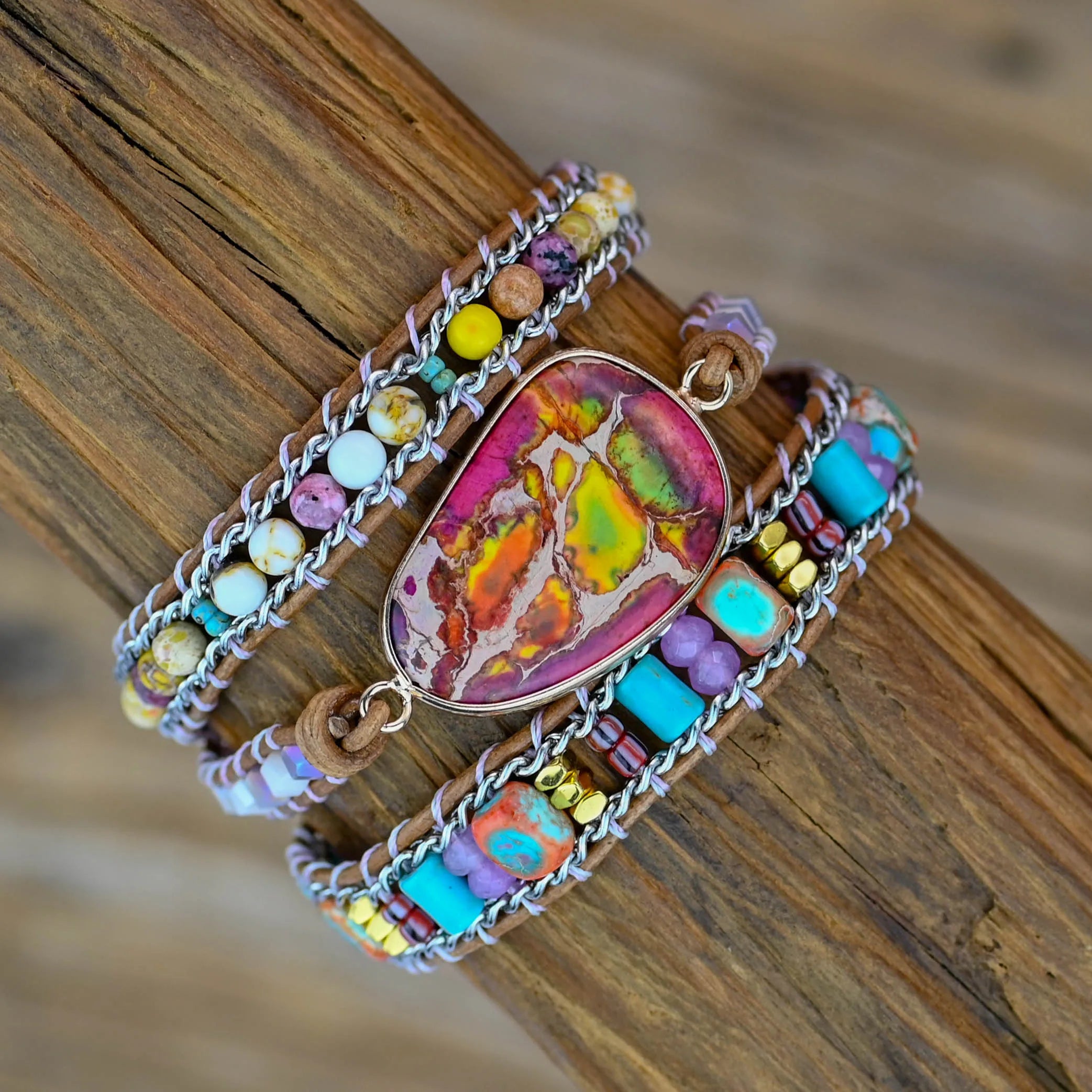 Boho Flerfärgat Emperor Stone Armband