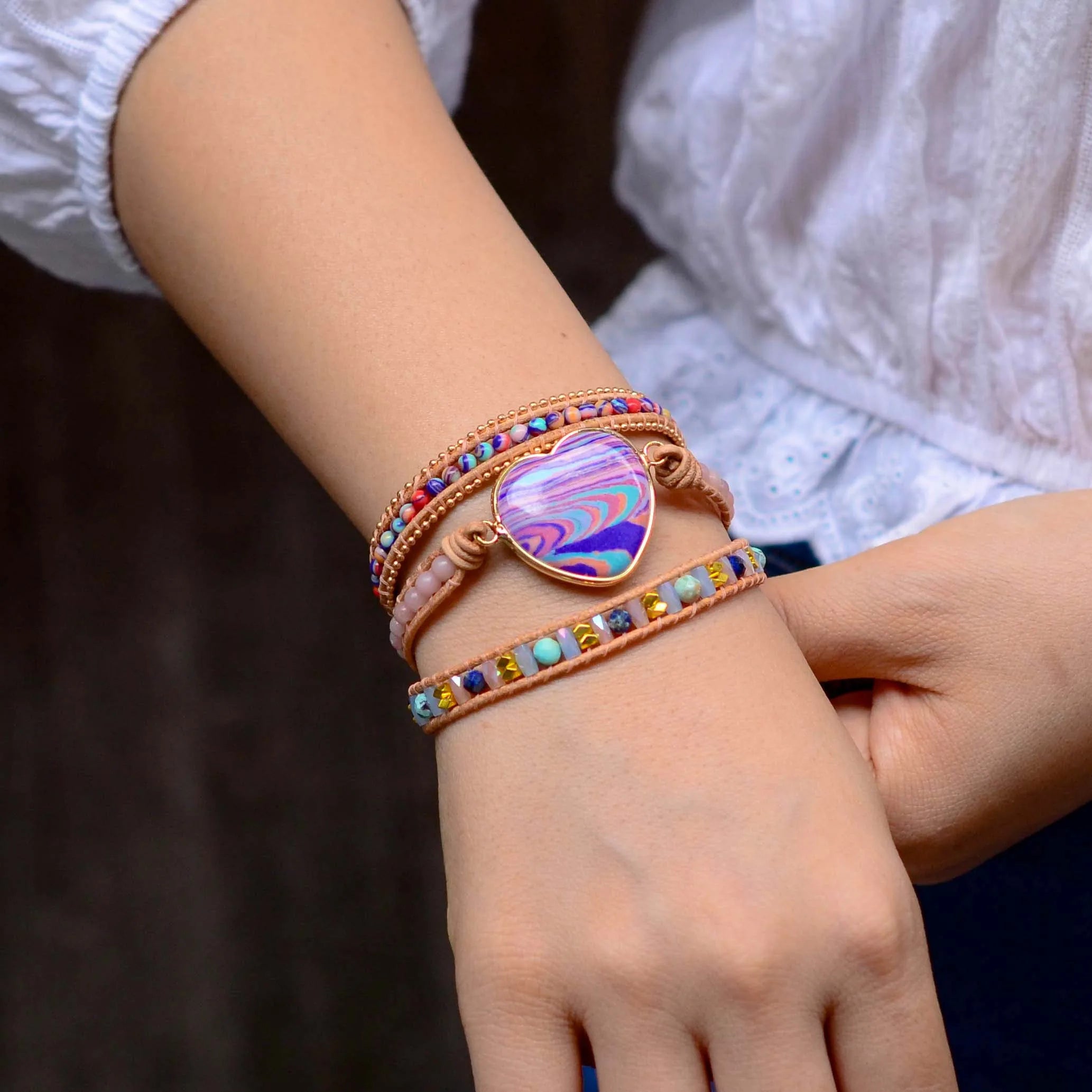 💖 Handgjort Emperor Sten Armband