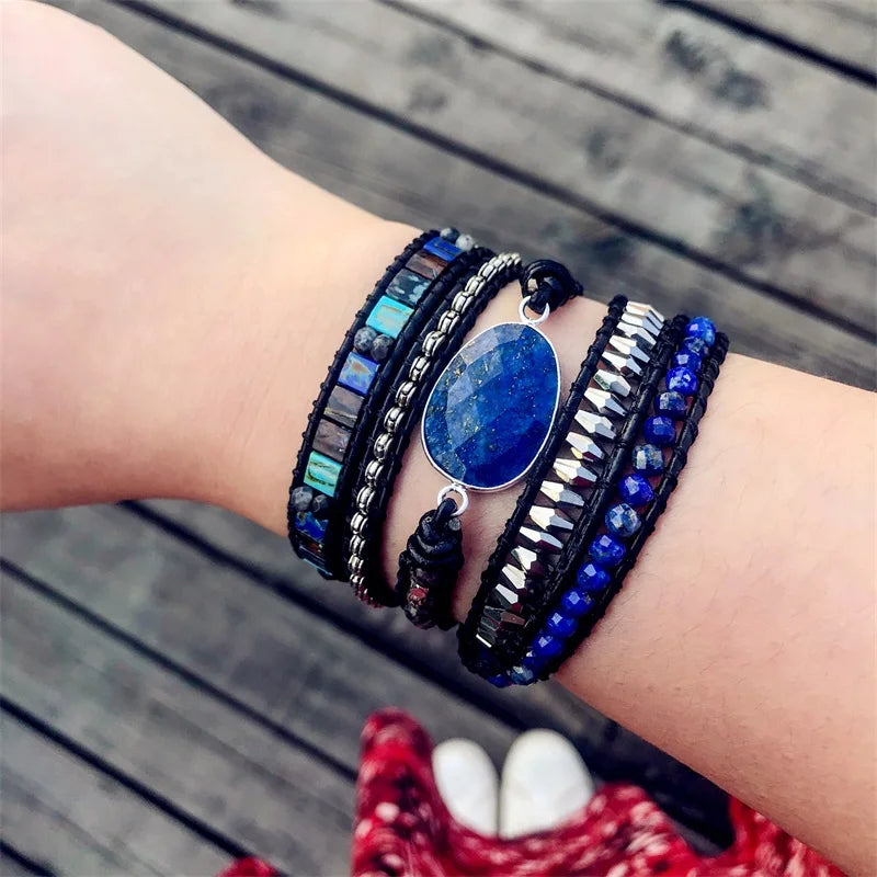 💎 Lapis Lazuli-stenar Armband