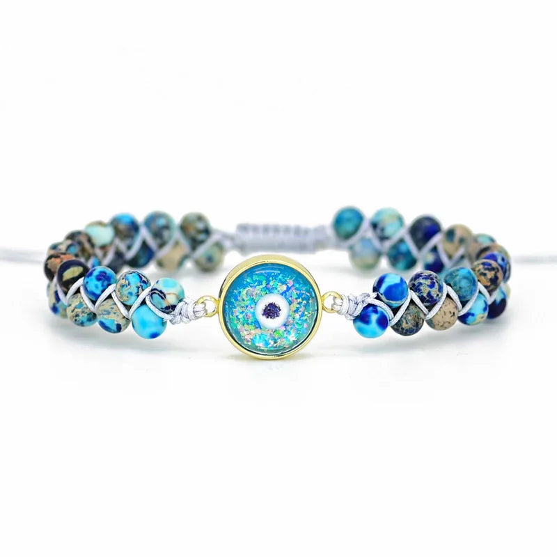 💙 Handgjort Blue Eye Opal Armband