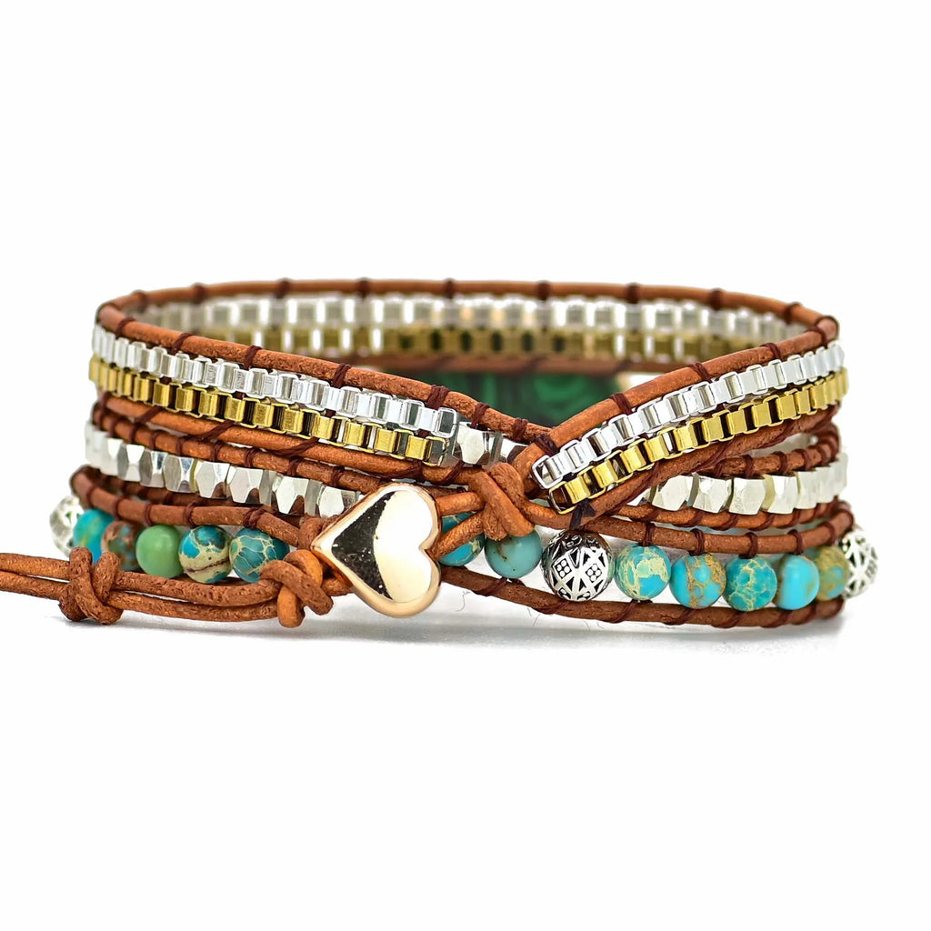 Bohemiskt 3-Lagers Wrap-armband