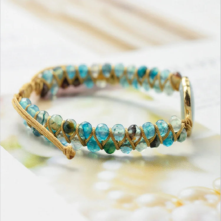 💙 Amazonitens Armband Hjärtberlock