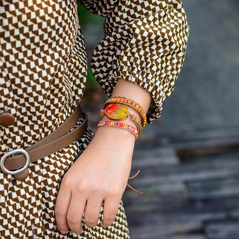 Emperor Jaspis Bohemiskt Armband