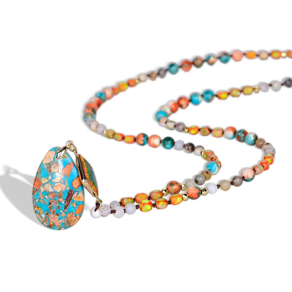 Boho Imperial Jasper Halsband