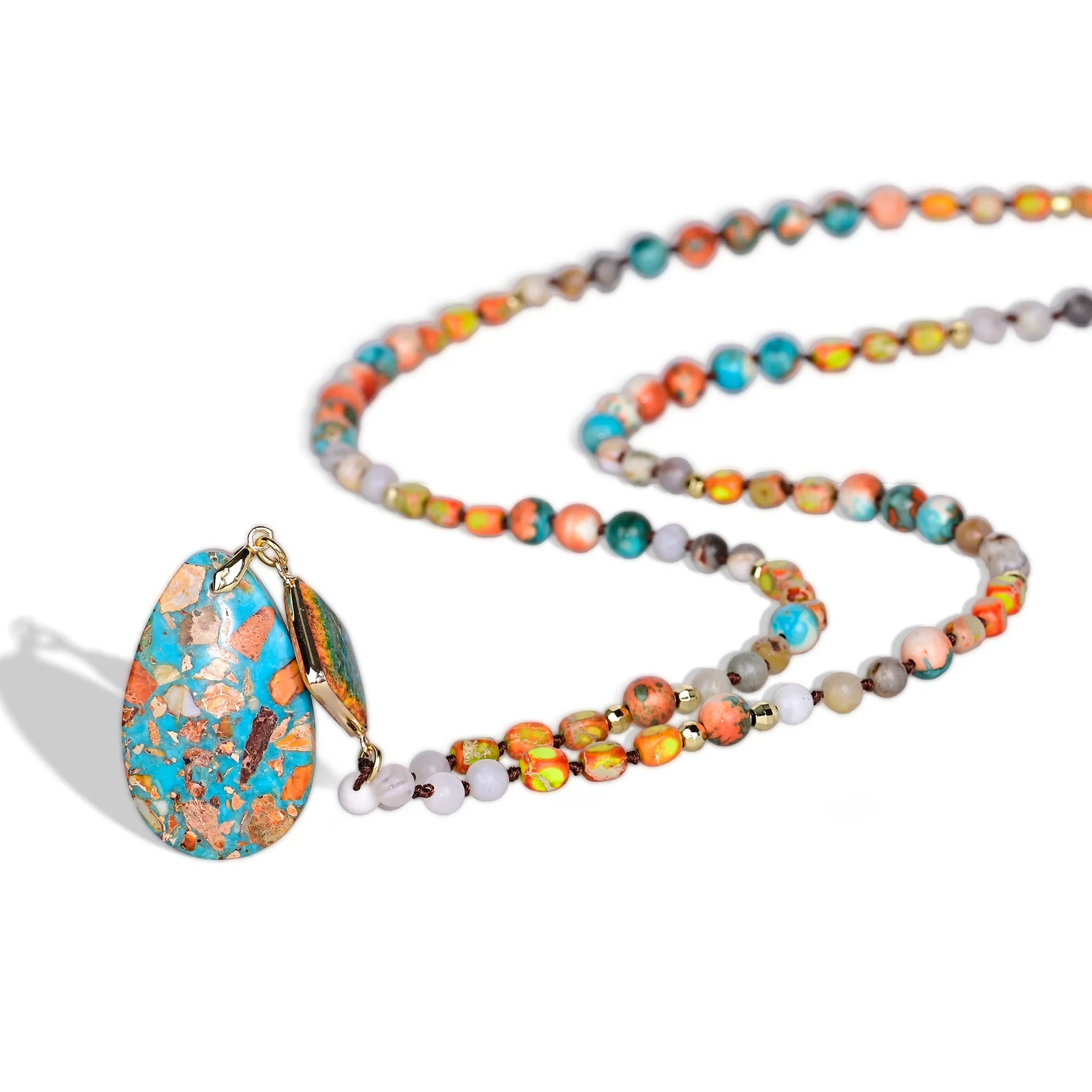 Boho Imperial Jasper Halsband
