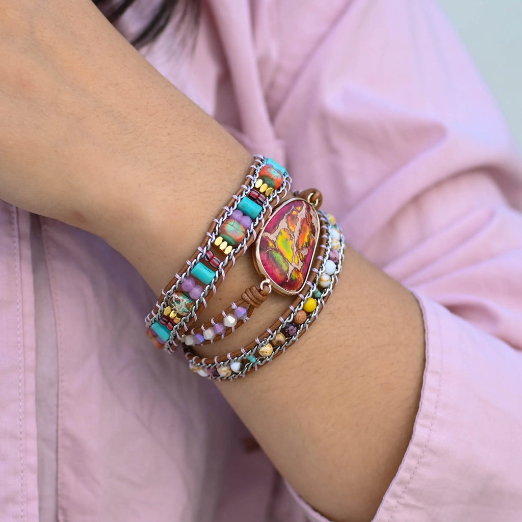 Boho Flerfärgat Emperor Stone Armband