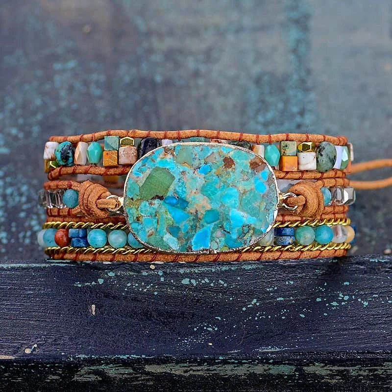 💙 Blått Emperor Boho Armband