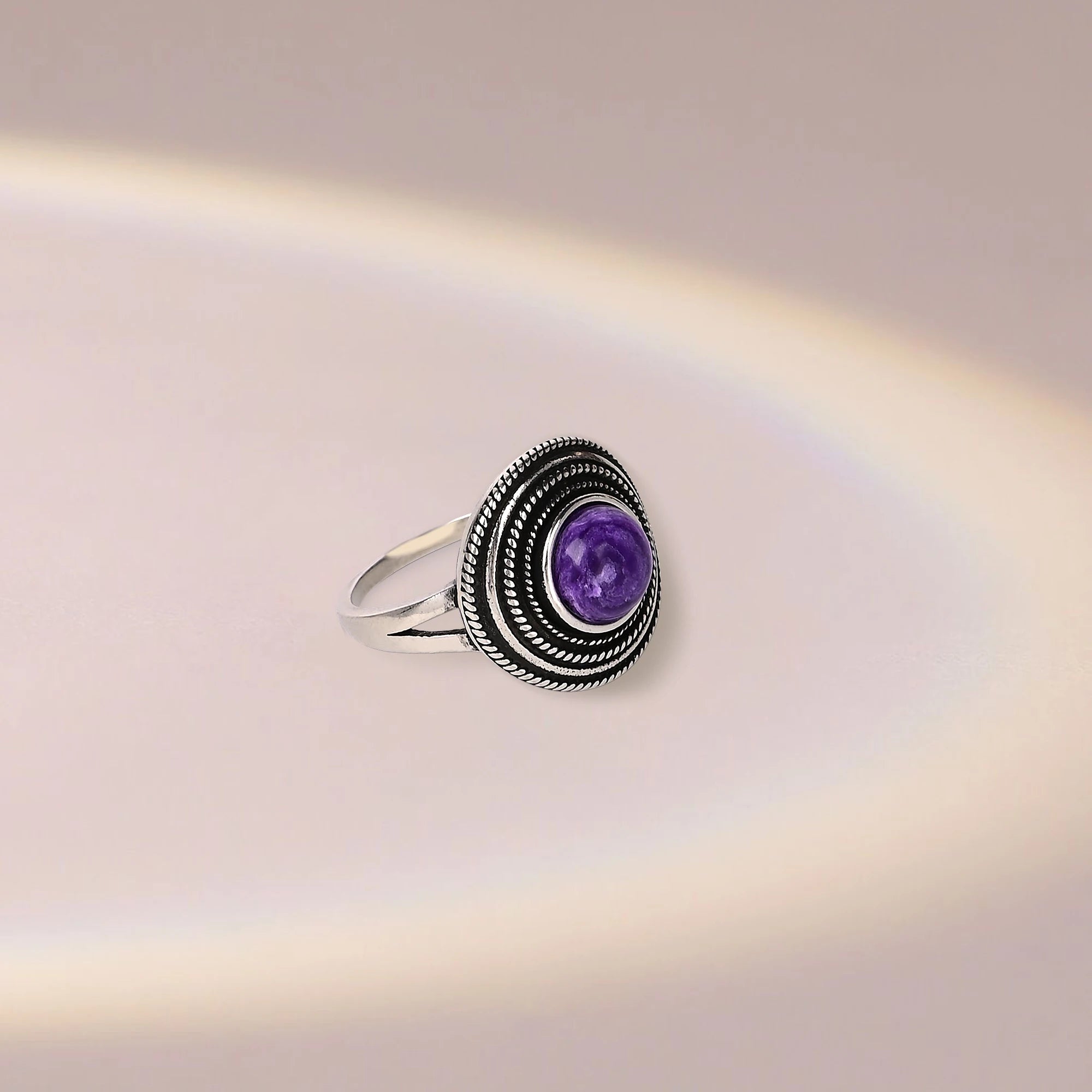 💜 Retro Charoite Ring