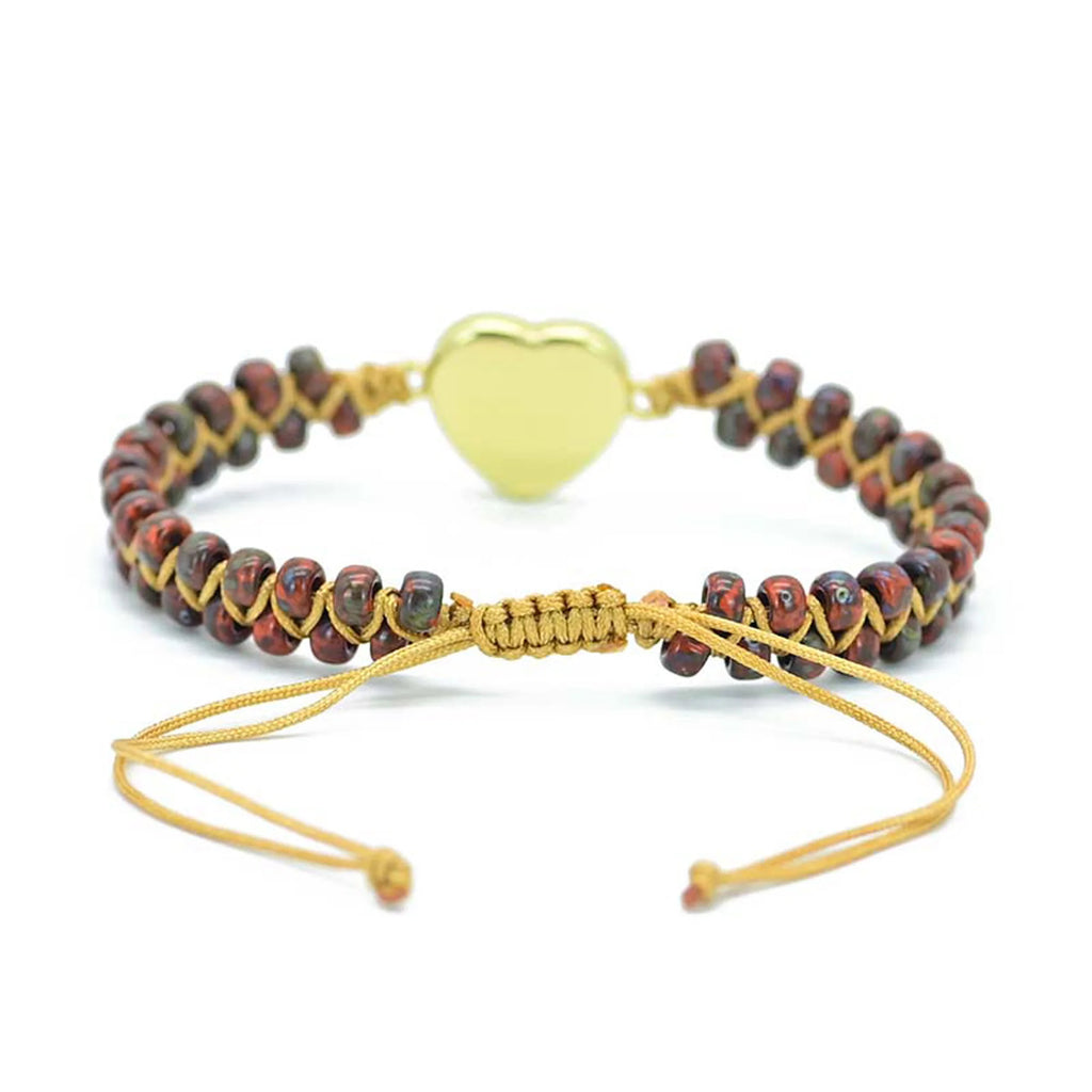 💖 Handgjort Opal Hjärtarmband