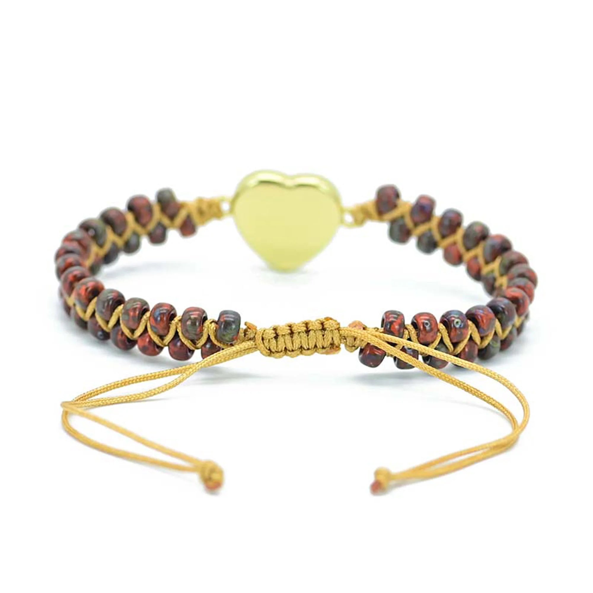 💖 Handgjort Opal Hjärtarmband