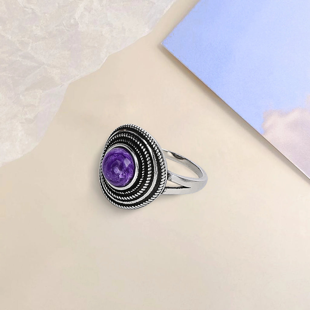 💜 Retro Charoite Ring