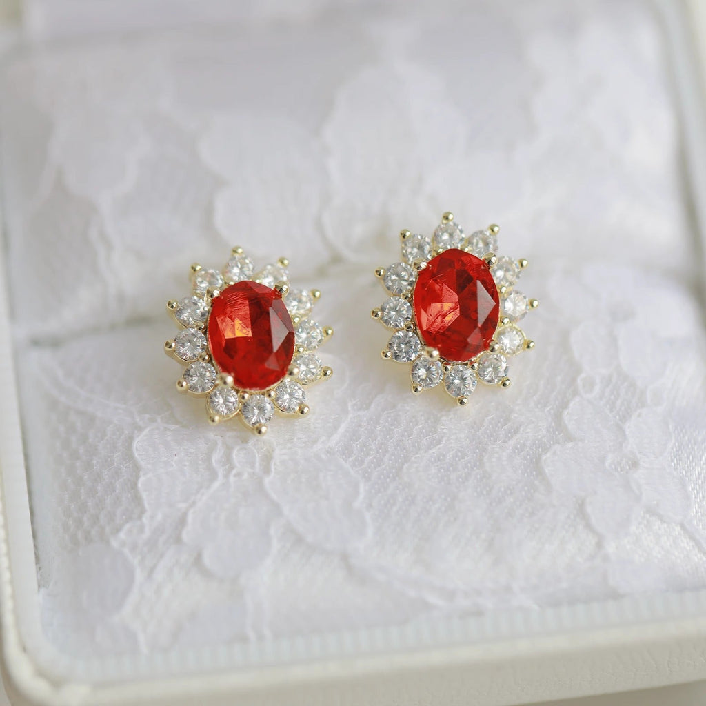 Romfärg Ruby Vintage Örhängen