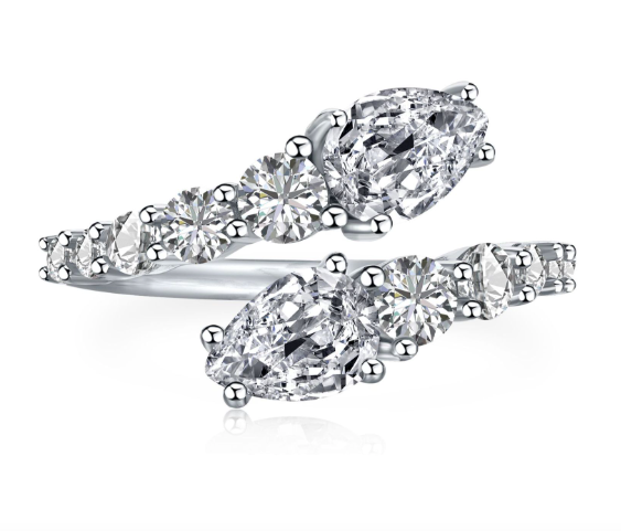 Päronformad Zircon Ring