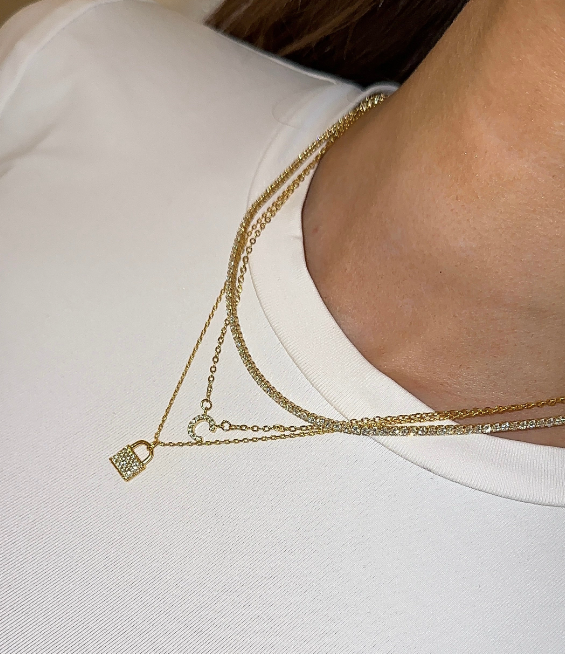 Bokstav Guld Halsband