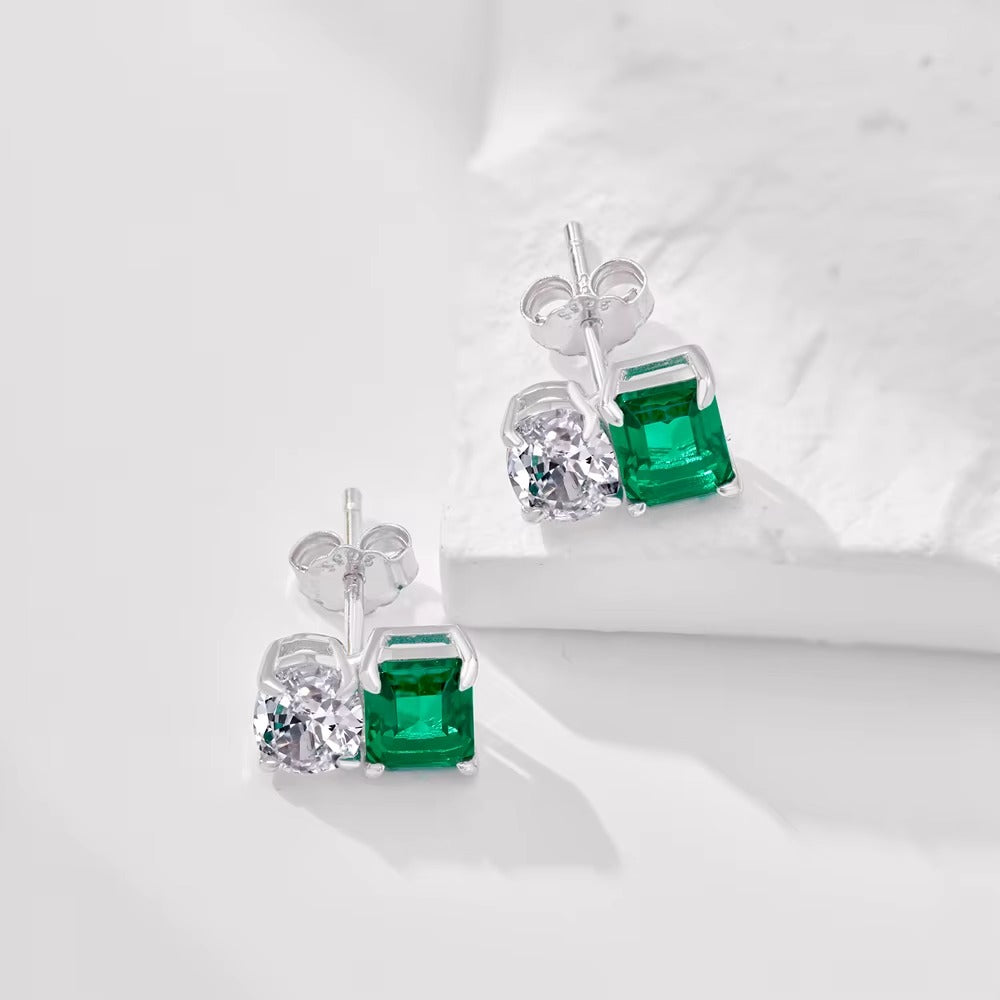 Zirconia Emerald Dubbelsten Örhängen
