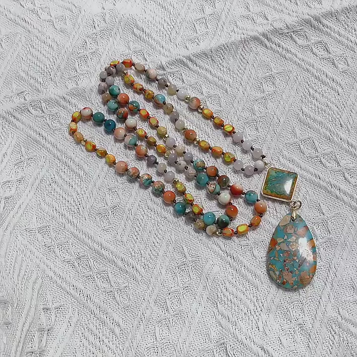 Boho Imperial Jasper Halsband